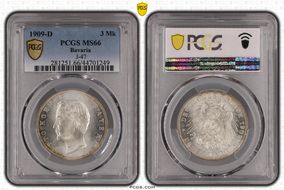 1909-D 3 Mk J-47 Ag MS66