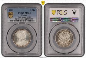 1901 2 Mk 200 Years J-105 MS64