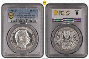 1927-D (5 Mk) X-1  Sm. BAYER  Ag SP63