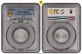 1935-A 50 Pfg J-368 MS63