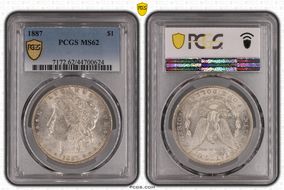 1887 $1 MS62