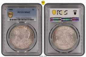 1886 $1 MS62