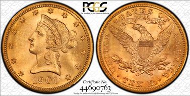 1901-O $10 MS63+