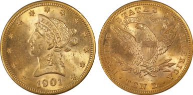 1901-O $10 MS63+