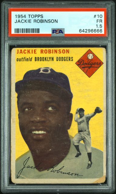 1954 Topps #10 Jackie Robinson front