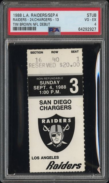 TIM BROWN NFL DEBUT