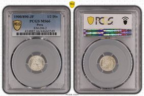 1900/890-JF 1/2 Din KM-206.2  Ag MS66