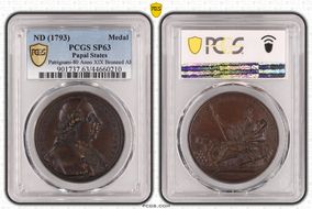 ND (1793) Medal Patrignani-80 Anno XIX Bronzed AE SP63