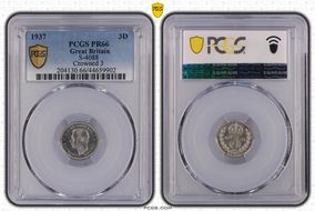 1937 3D S-4088 Crowned 3 PR66