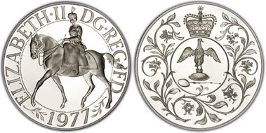 1977 25p Jubilee Ag S-LL2 PR68DCAM