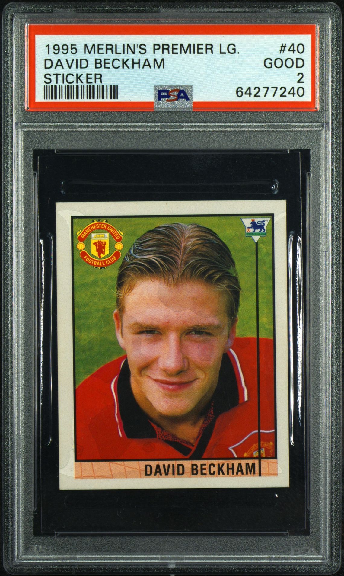 1995 MERLIN'S PREMIER LEAGUE 96 STICKER PREMIER LG. 96 STICKER #40 David Beckham front