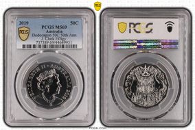 2019 50C Dodecagon 50C 50th Ann. J. Clark Effigy MS69