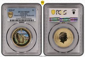2010-P $1 Heard Islands & Mcdonald Islands MS69
