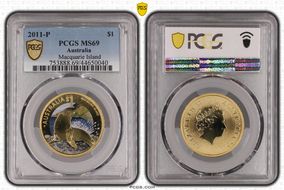 2011-P $1 Macquarie Island MS69