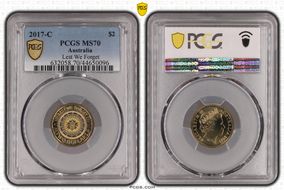 2017-C $2 Lest We Forget Colorized MS70