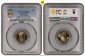 2018 $2 3rd Portrait 30th Ann. $2 Coin MS68