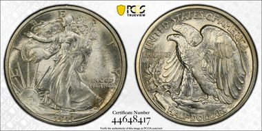 1917-S 50C Reverse MS65+