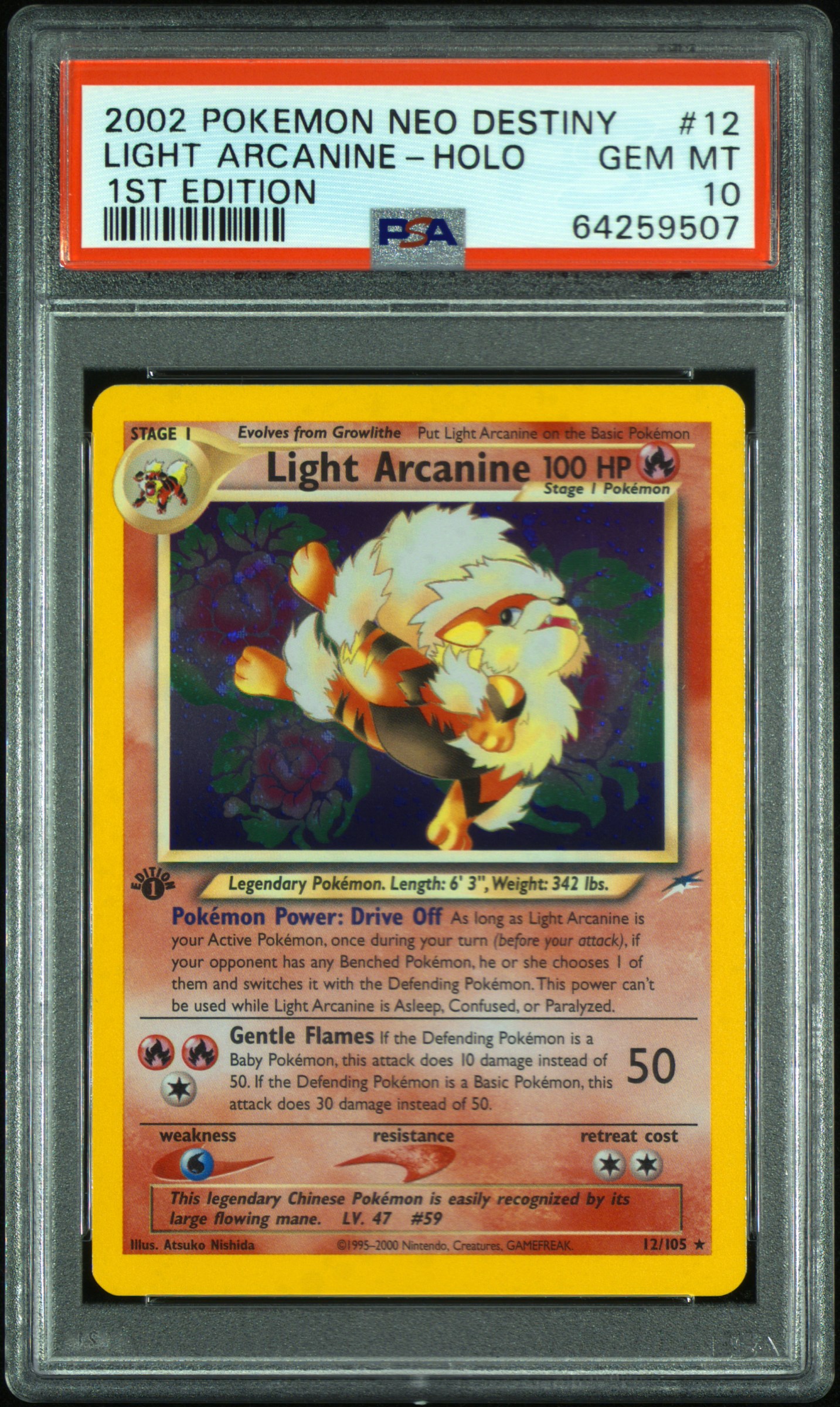 やさしいウインディ LIGHT ARCANINE-HOLO PSA8 Pokémon TCG