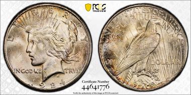 1924-S $1 VAM 3, Doubled Reverse MS64