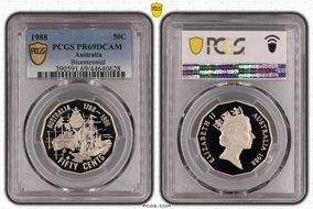 1988 50C Bicentennial PR69DCAM
