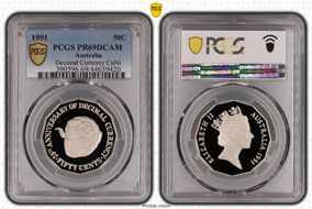 1991 50C Decimal Currency CuNi PR69DCAM