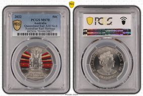 2022 50C Queensland Rail A10 No.6 Australian Rail Heritage MS70