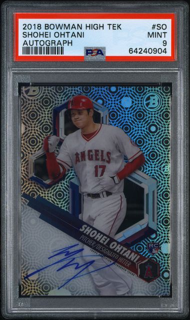 2018 Bowman BOWMAN HIGH TEK #SO Shohei Ohtani front