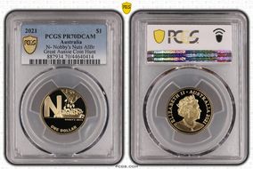 2021 $1 N- Nobby's Nuts AlBr Great Aussie Coin Hunt PR70DCAM