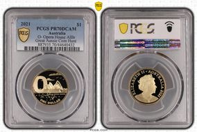 2021 $1 O- Opera House AlBr Great Aussie Coin Hunt PR70DCAM