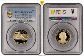 2021 $1 Z- Zinc Sunscreen AlBr Great Aussie Coin Hunt PR70DCAM