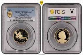 2021 $1 Y- Yabby AlBr Great Aussie Coin Hunt PR70DCAM