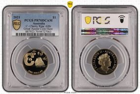 2021 $1 C- Cherry Ripe AlBr Great Aussie Coin Hunt PR70DCAM