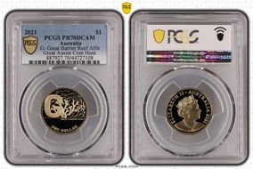 2021 $1 G- Great Barrier Reef AlBr Great Aussie Coin Hunt PR70DCAM