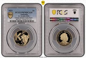 2021 $1 K- Koala AlBr Great Aussie Coin Hunt PR70DCAM