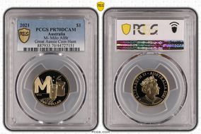 2021 $1 M- Milo AlBr Great Aussie Coin Hunt PR70DCAM