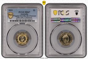 2021 $2 Wiggles-Dorothy the Dinosaur 30th Ann. Colorized MS67