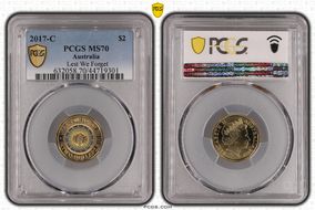 2017-C $2 Lest We Forget Colorized MS70