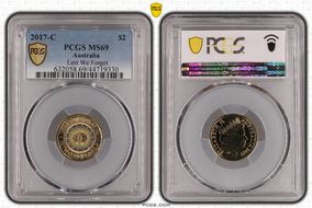 2017-C $2 Lest We Forget Colorized MS69