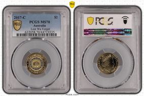 2017-C $2 Lest We Forget Colorized MS70