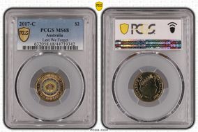 2017-C $2 Lest We Forget Colorized MS68