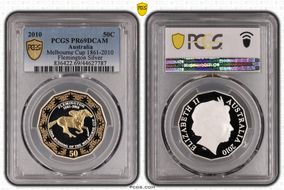 2010 50C Melbourne Cup 1861-2010 Flemington Silver PR69DCAM