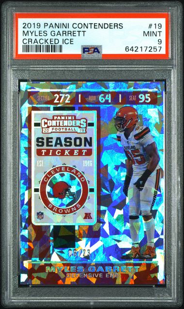 2019 Panini Contenders Cracked Ice #19 Myles Garrett front