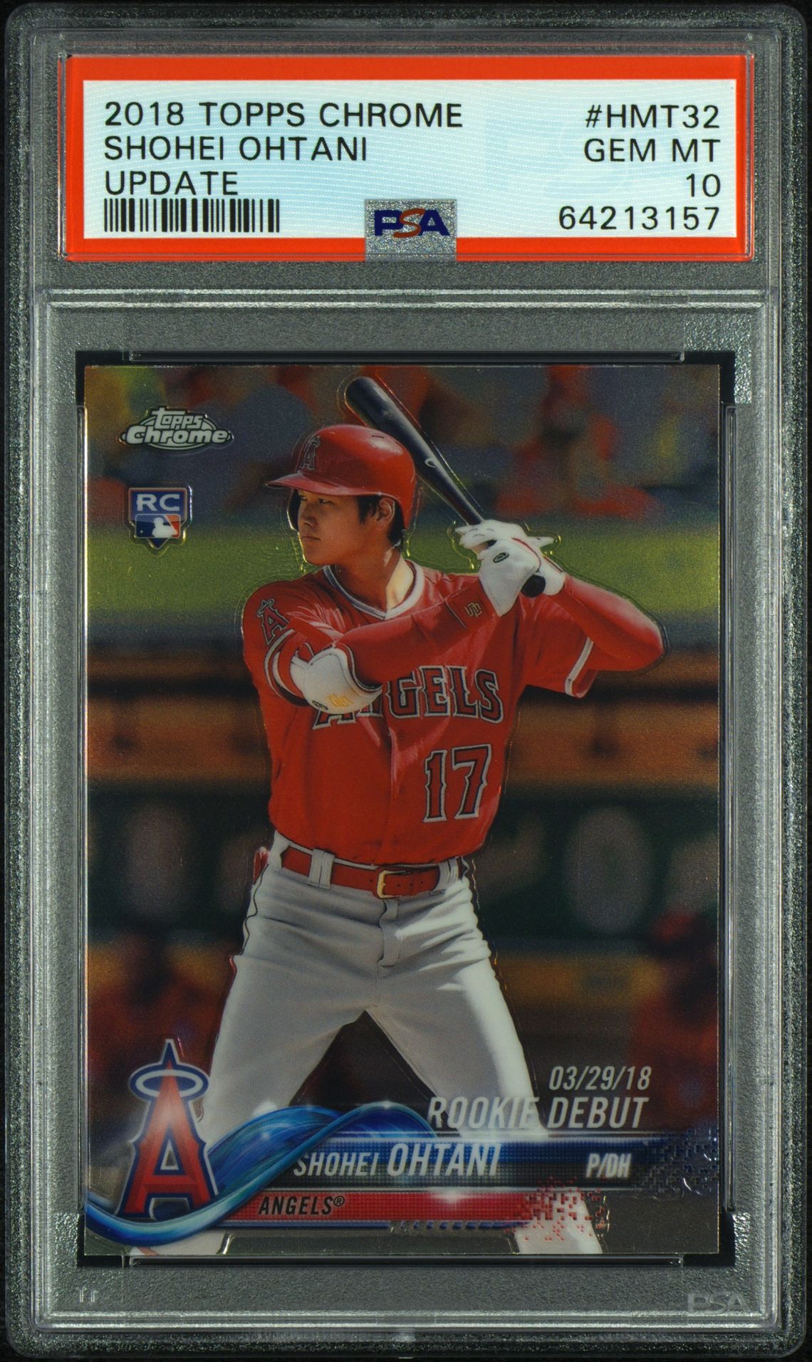 2018 Topps TOPPS CHROME UPDATE UPDATE #HMT32 Shohei Ohtani front