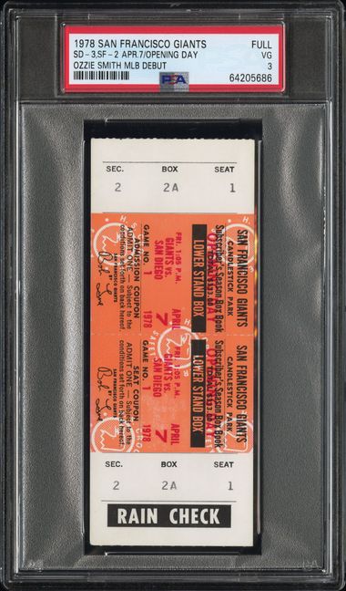 OZZIE SMITH MLB DEBUT