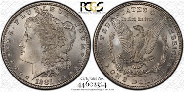 1881 $1 MS67