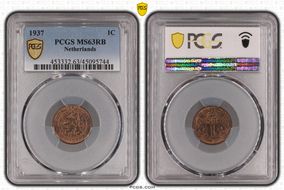 1937 1C MS63RB