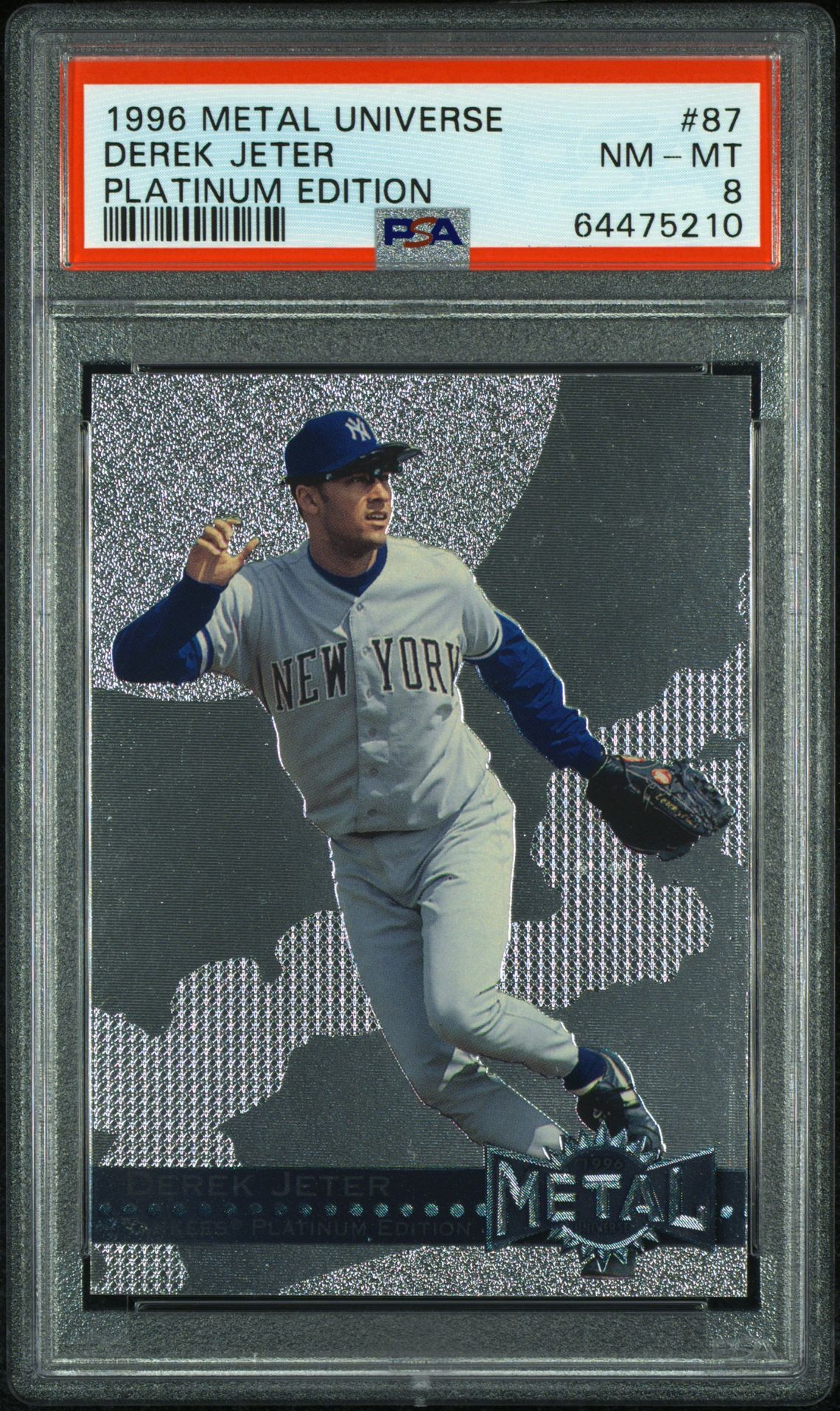1996 Fleer METAL UNIVERSE PLATINUM EDITION #87 Derek Jeter front