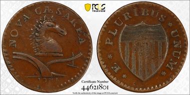 1786 NJ 1/2P Maris 12-G, Shaggy Mane XF45BN