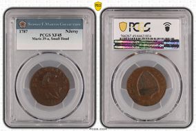 1787 NJ 1/2P Small Head, Maris 39-a XF45BN