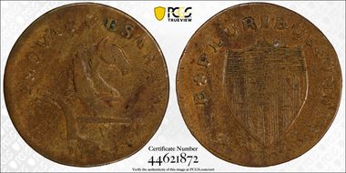 1788 NJ 1/2P Fox Before Legend, Maris 77-dd XF40BN